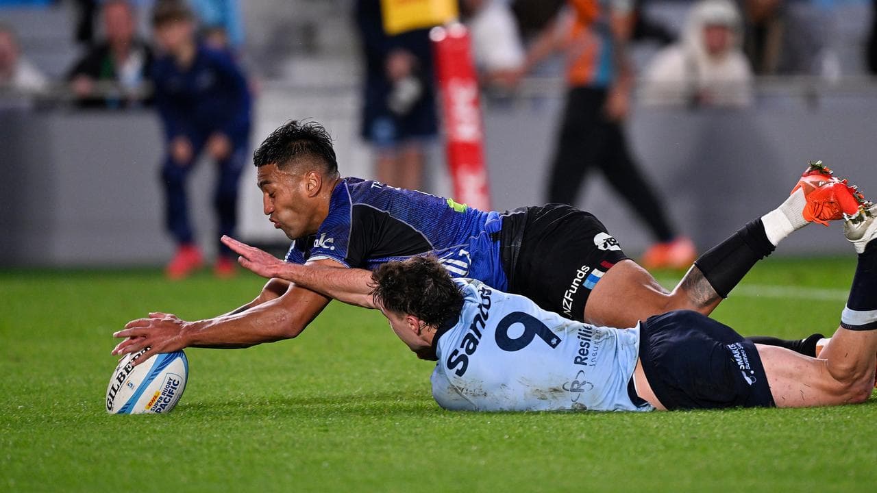 A hat-trick to the Blues' Rieko Ioane