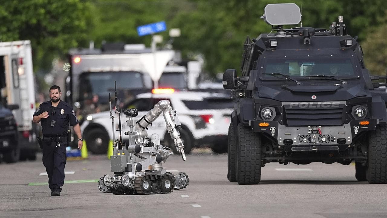 Police investigate after an attack at a US mall