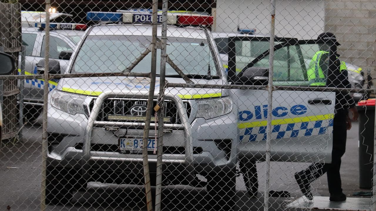 The scene where a man’s body was discovered in a bin