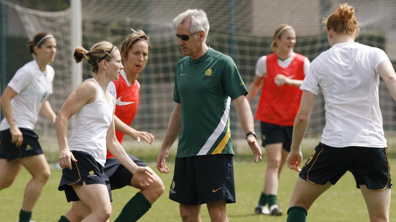 Sermanni takes a training session