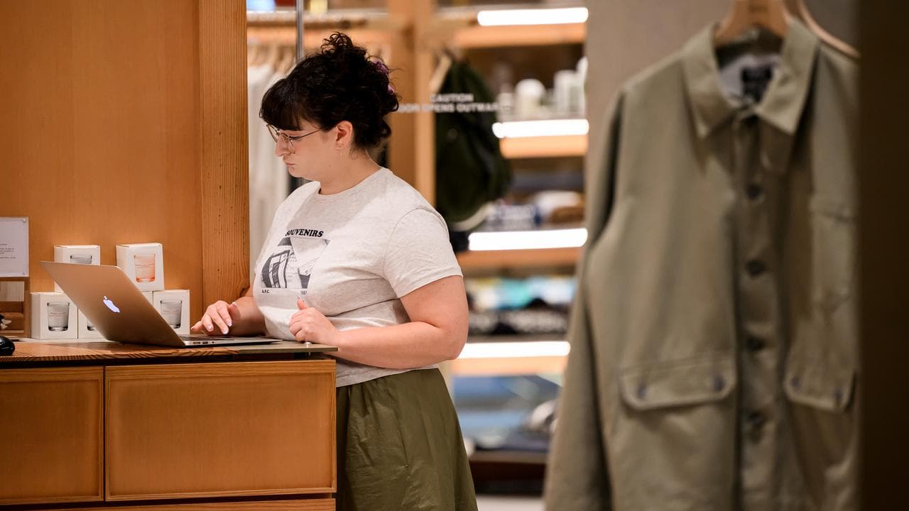 A retail worker in Sydney