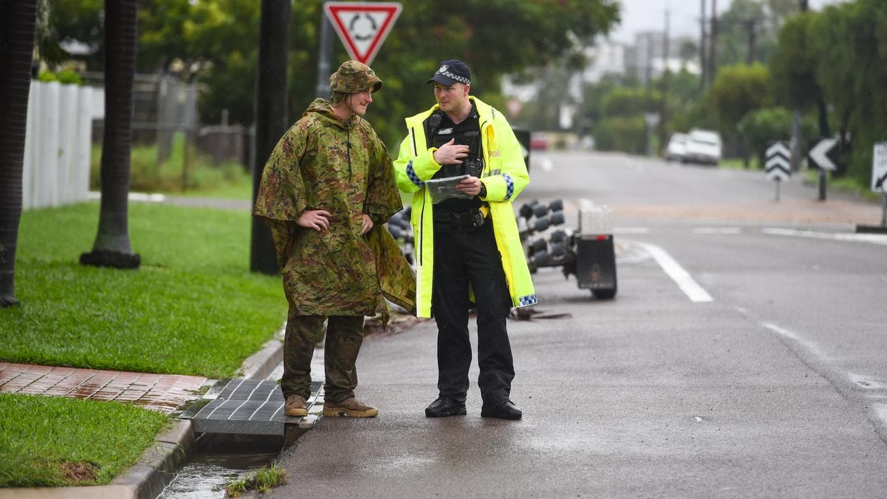 Army personnel helping after floods in Townsville.