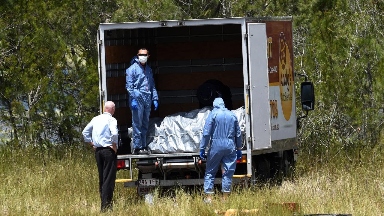 Police load the toolbox into a truck (file image)