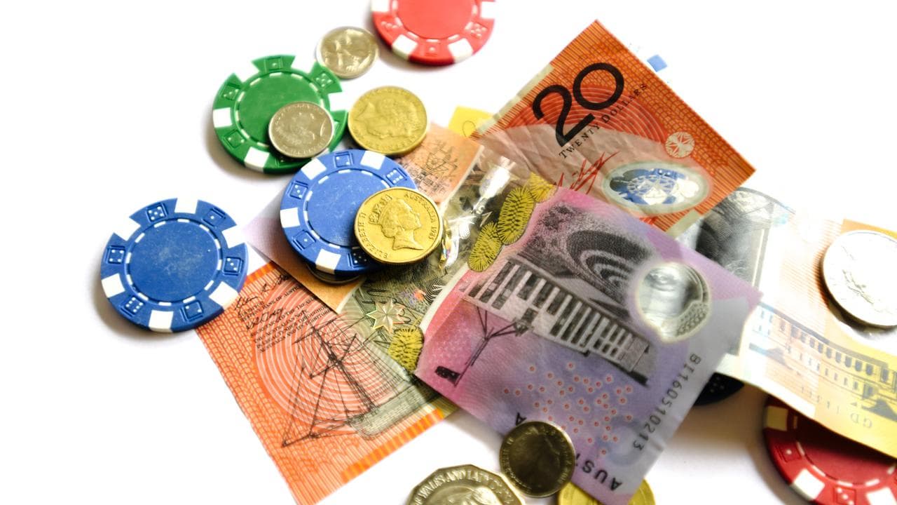 Australian coins, notes and gambling chips (file image)