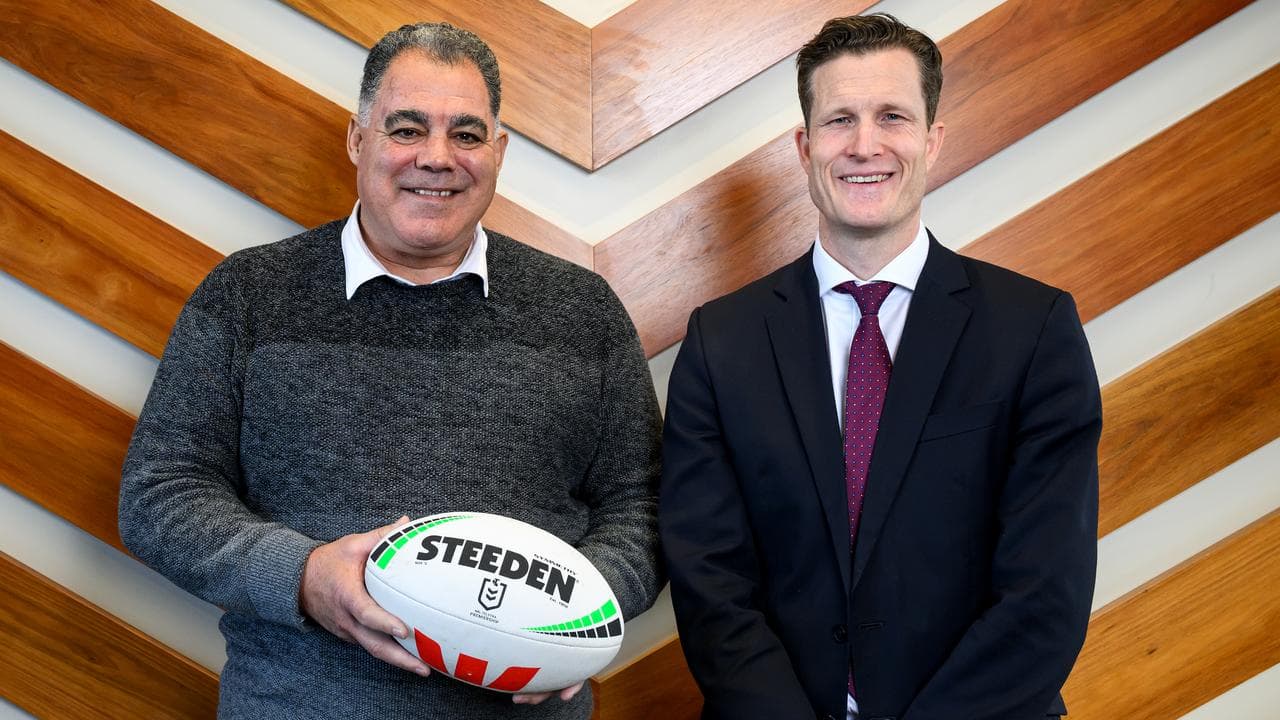 Mal Meninga (left) and Perth Bears CEO Anthony De Ceglie
