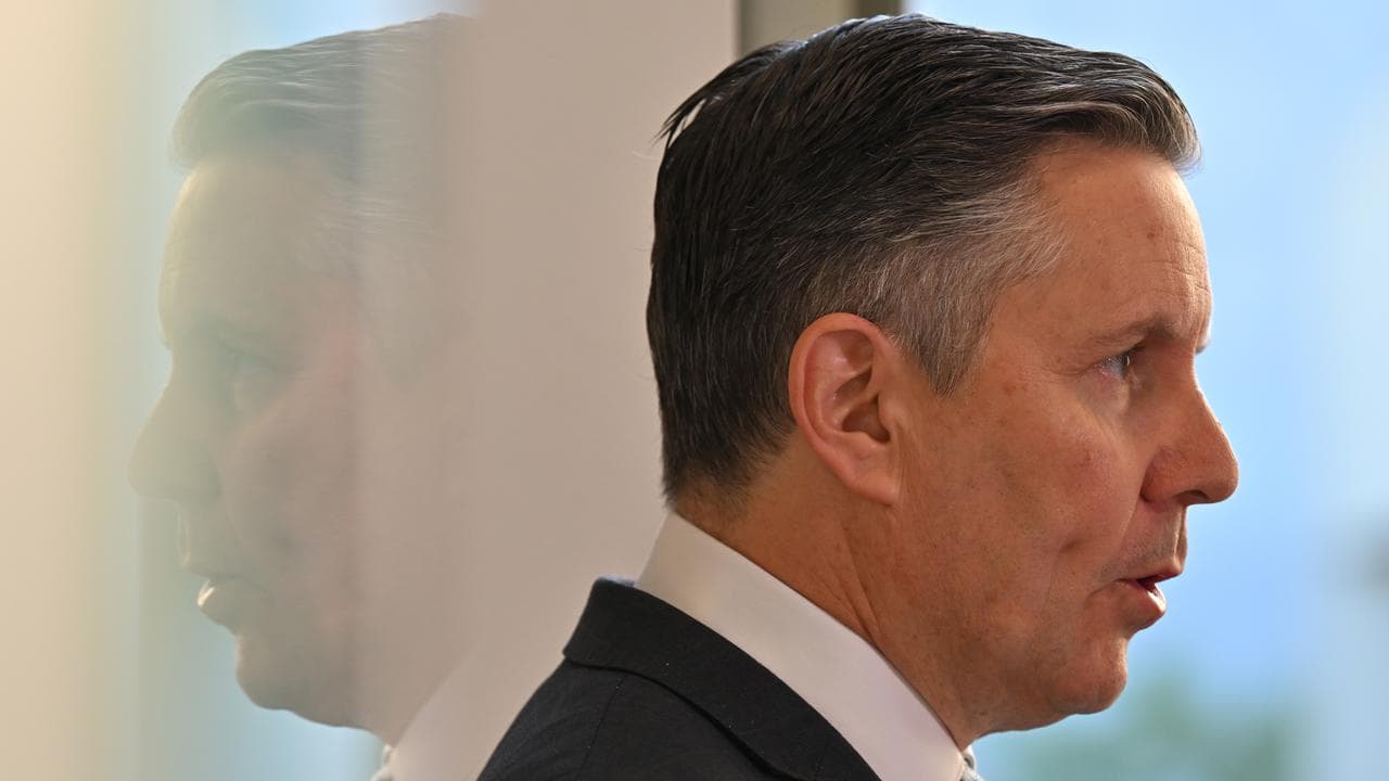 Mark Butler speaks to journalists (file)