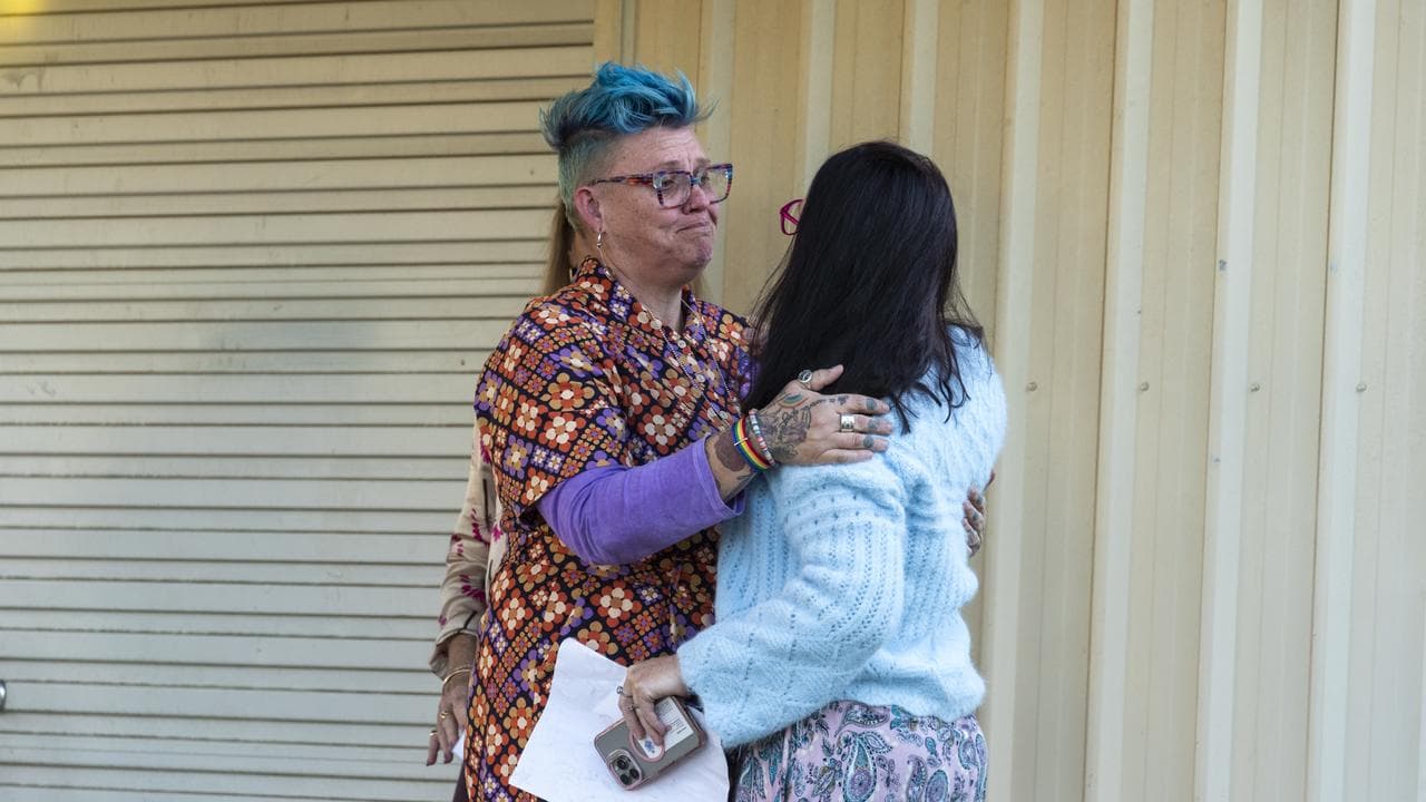 Mourners during a vigil for Pheobe Bishop