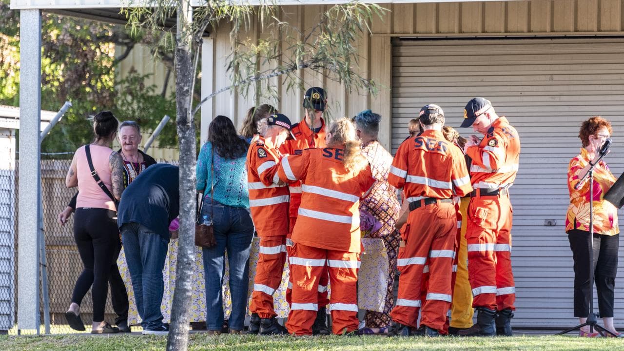 SES members at candlelight vigil