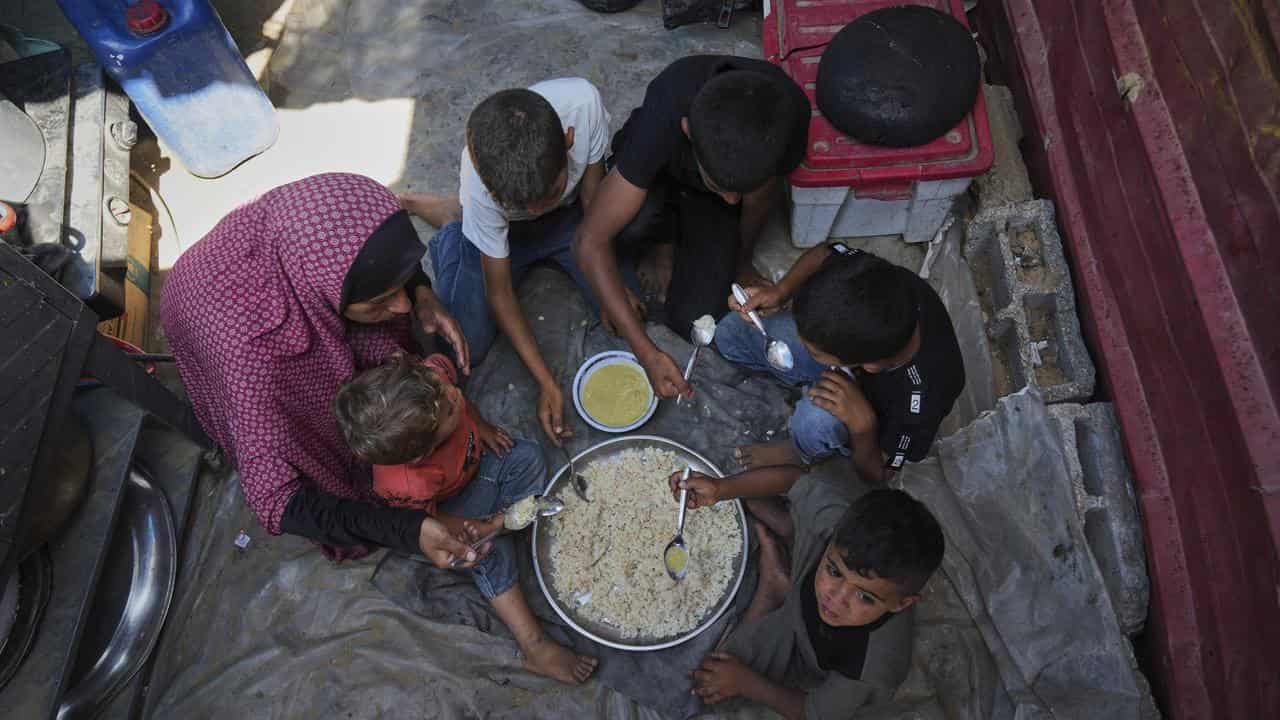 Palestinians in Mawasi Khan Younis, Gaza Strip