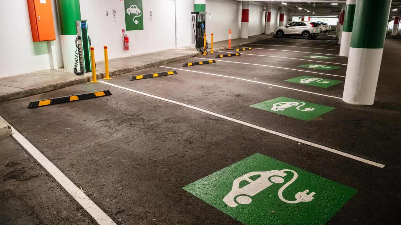 An electric vehicle charging station