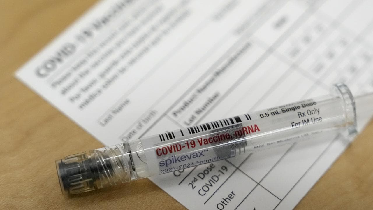 A vial of mRNA Covid-19 vaccine.