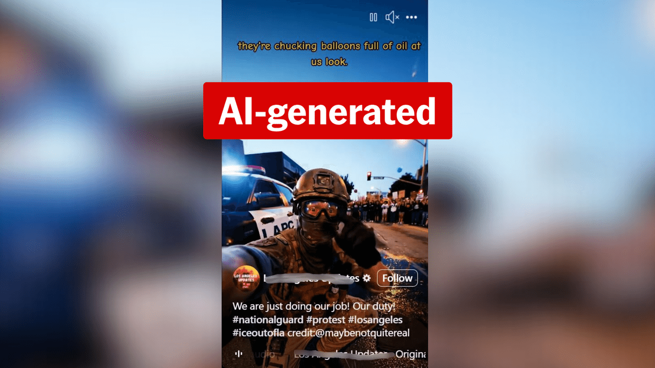 Screenshot of a Facebook reel.