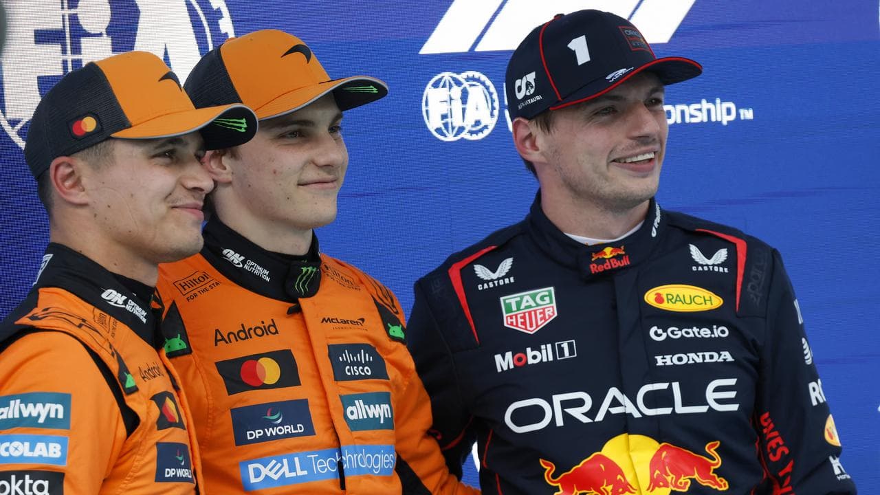 Norris, Piastri and Verstappen.