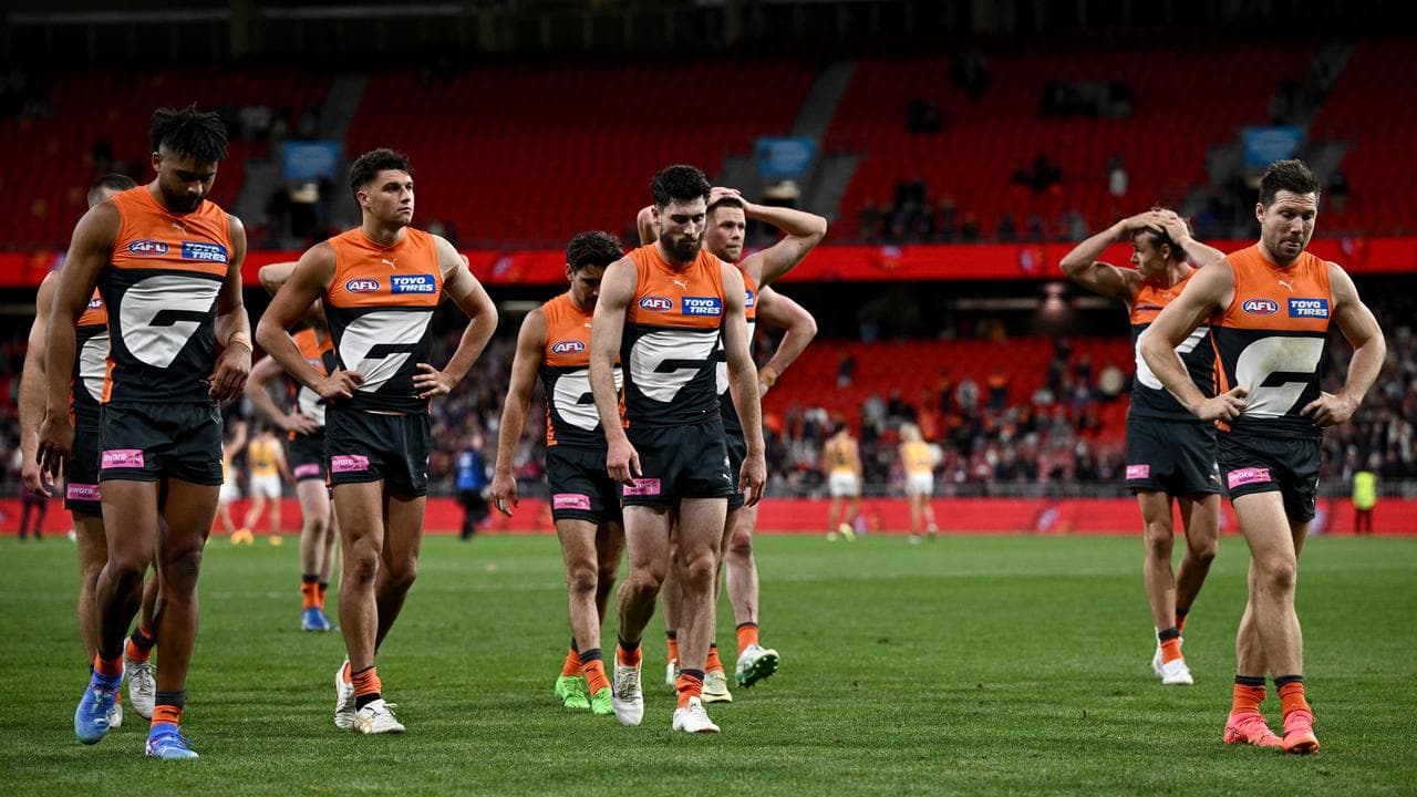 Disappointed GWS players.