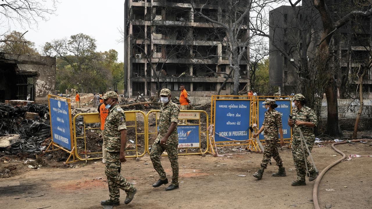 Air India crash site in Ahmedabad