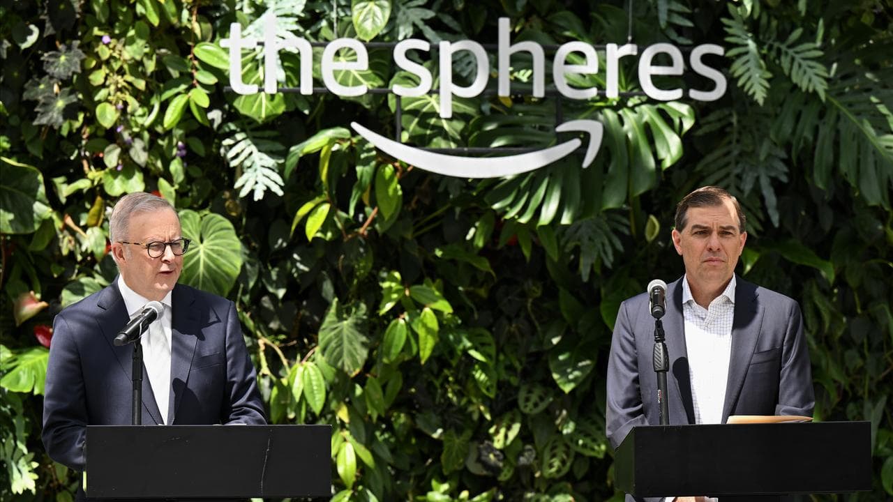 PM Anthony Albanese and Amazon Web Services CEO Matt Garman