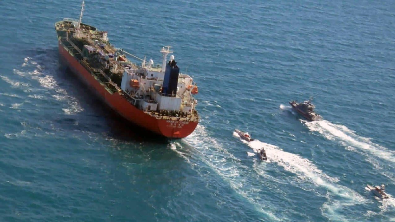 Tanker in the Strait of Hormuz