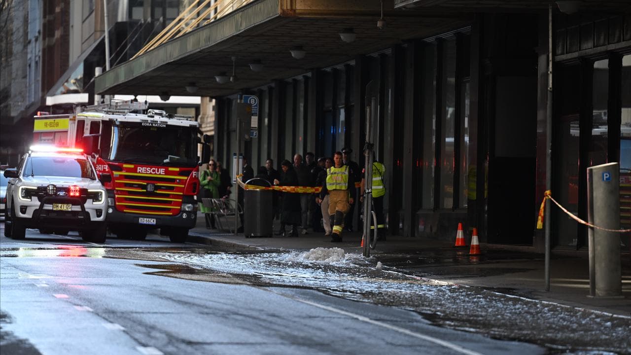 A burst water main and power outage at the Downing Centre