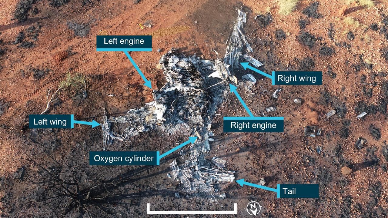 The plane's crash site