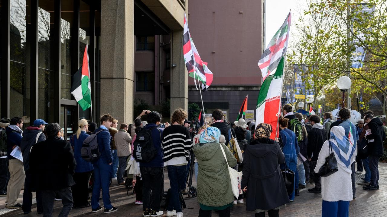 The Palestine Action Group rally