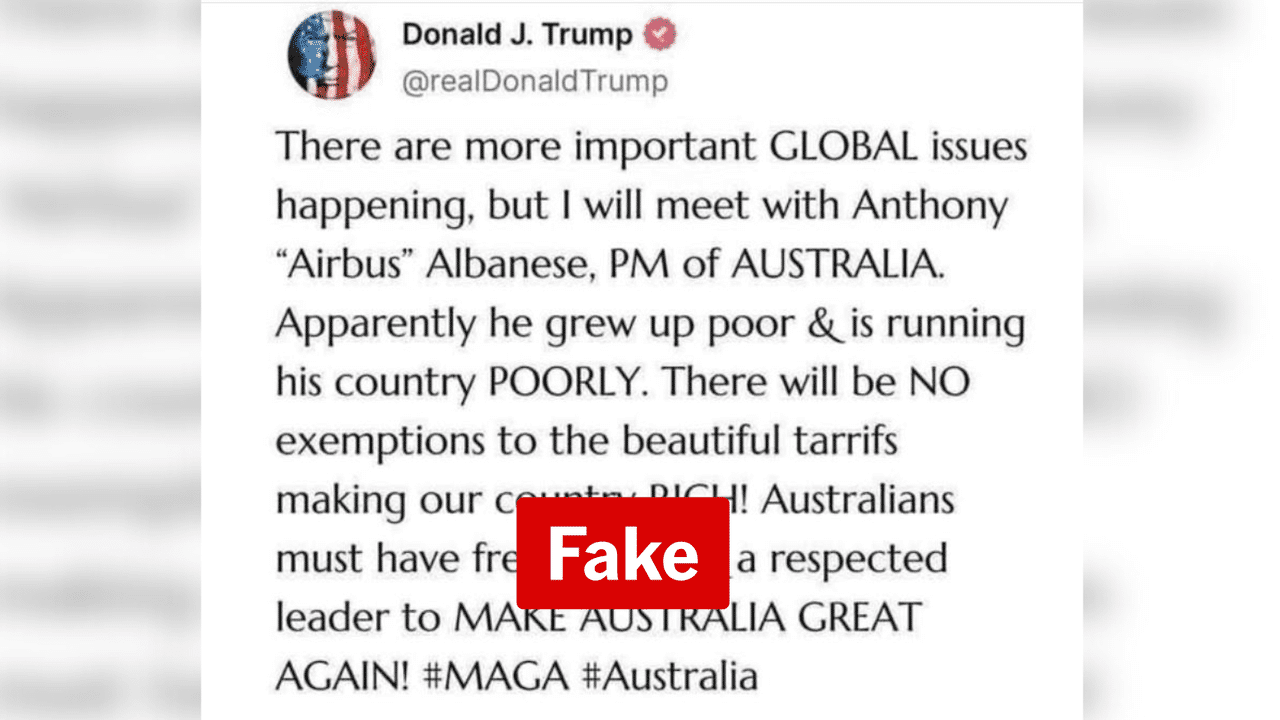 Screenshot of a social media post.