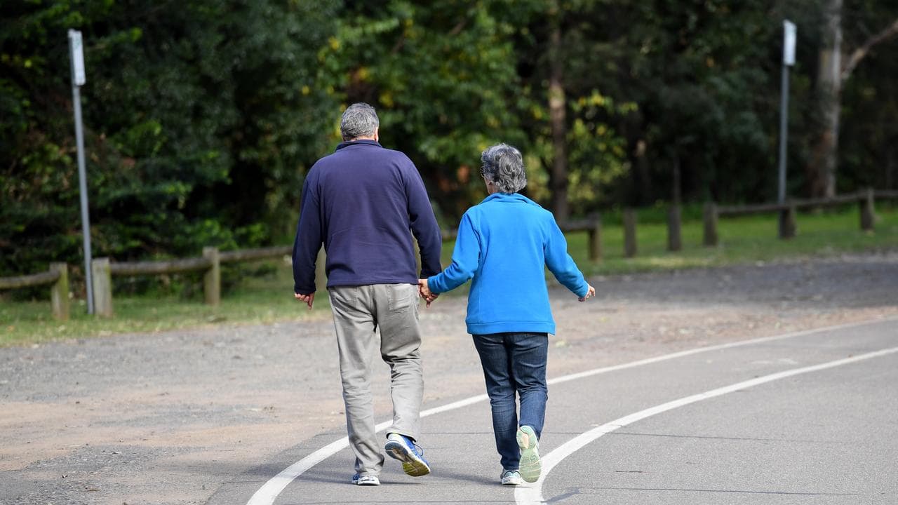 An elderly couple