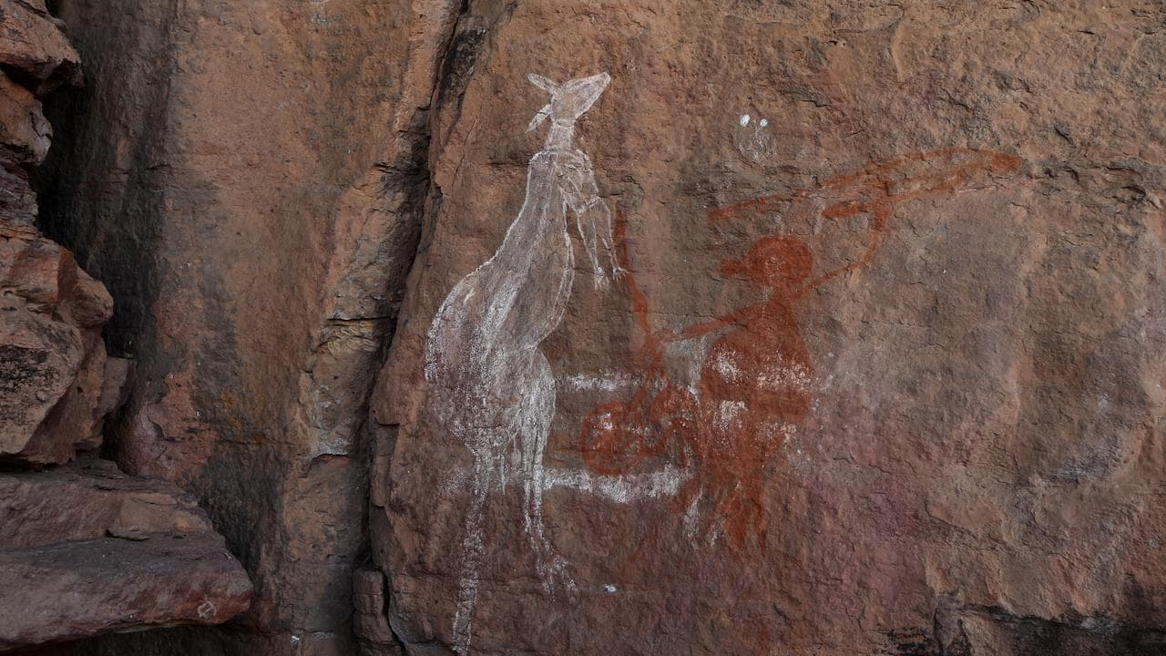 Aboriginal rock art at Nourlangie Rock.