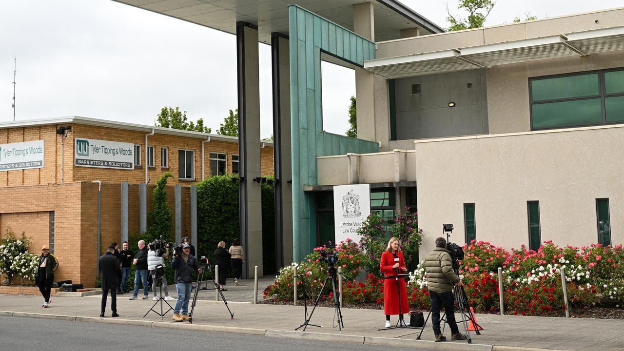 Media outside court (file)