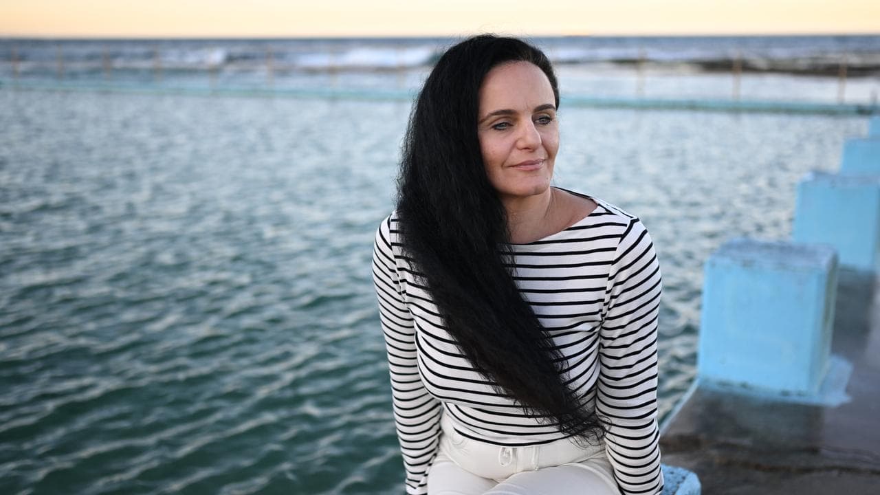 Michelle Newland at Woonona Rock Pool in Wollongong