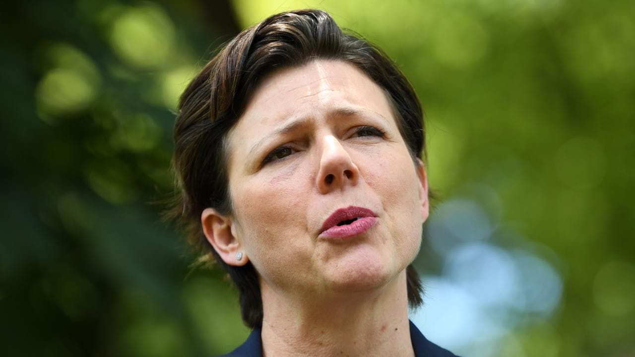 Beyond Blue CEO Georgie Harman speaks during a press conference