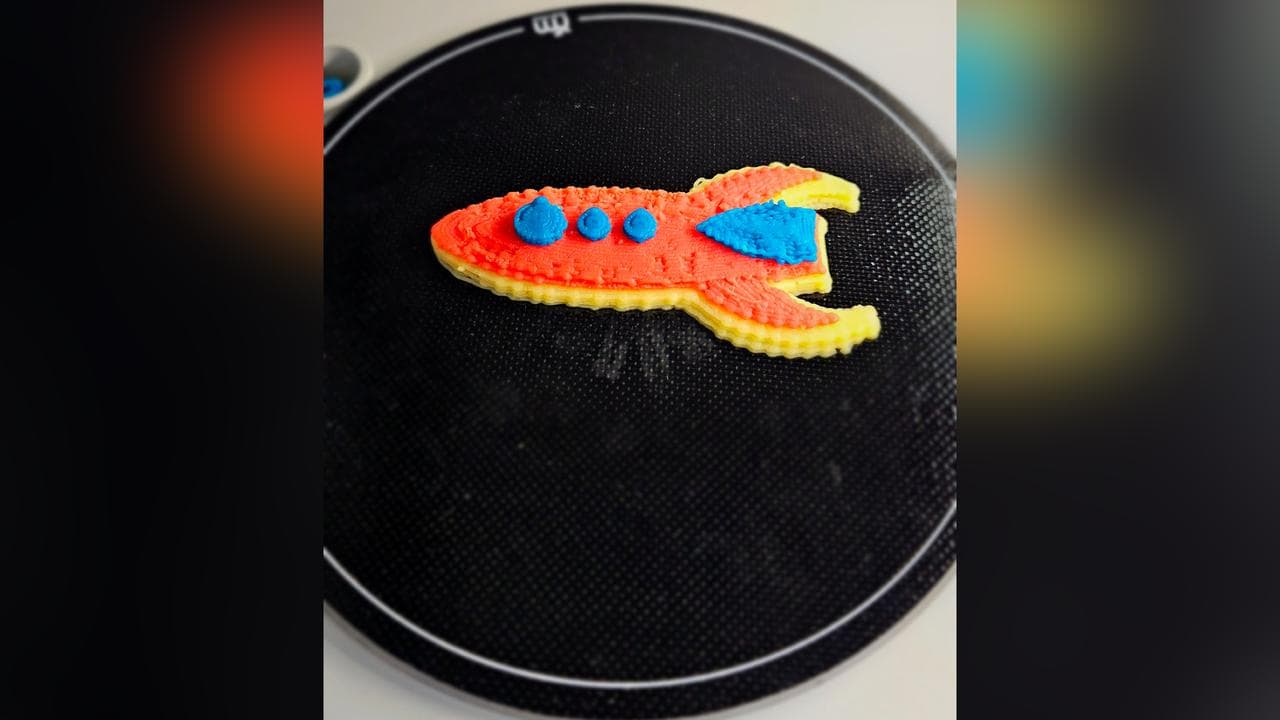 3D printed food designed for space