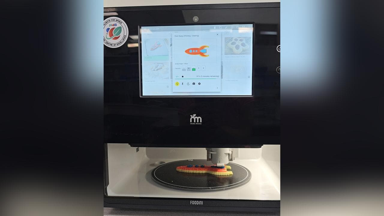 3D printed food designed for space