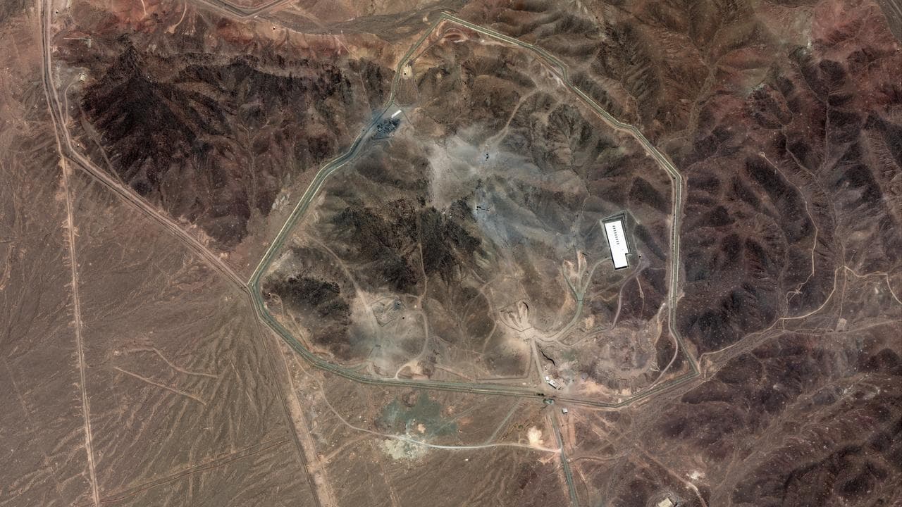 Maxar Technologies image showing the Fordow site after US strikes