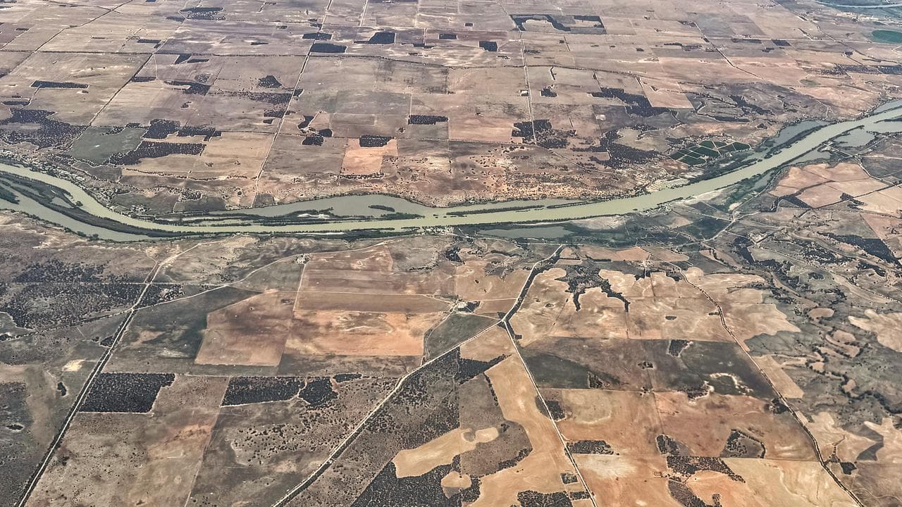 The Murray River seen from the north of Adelaide