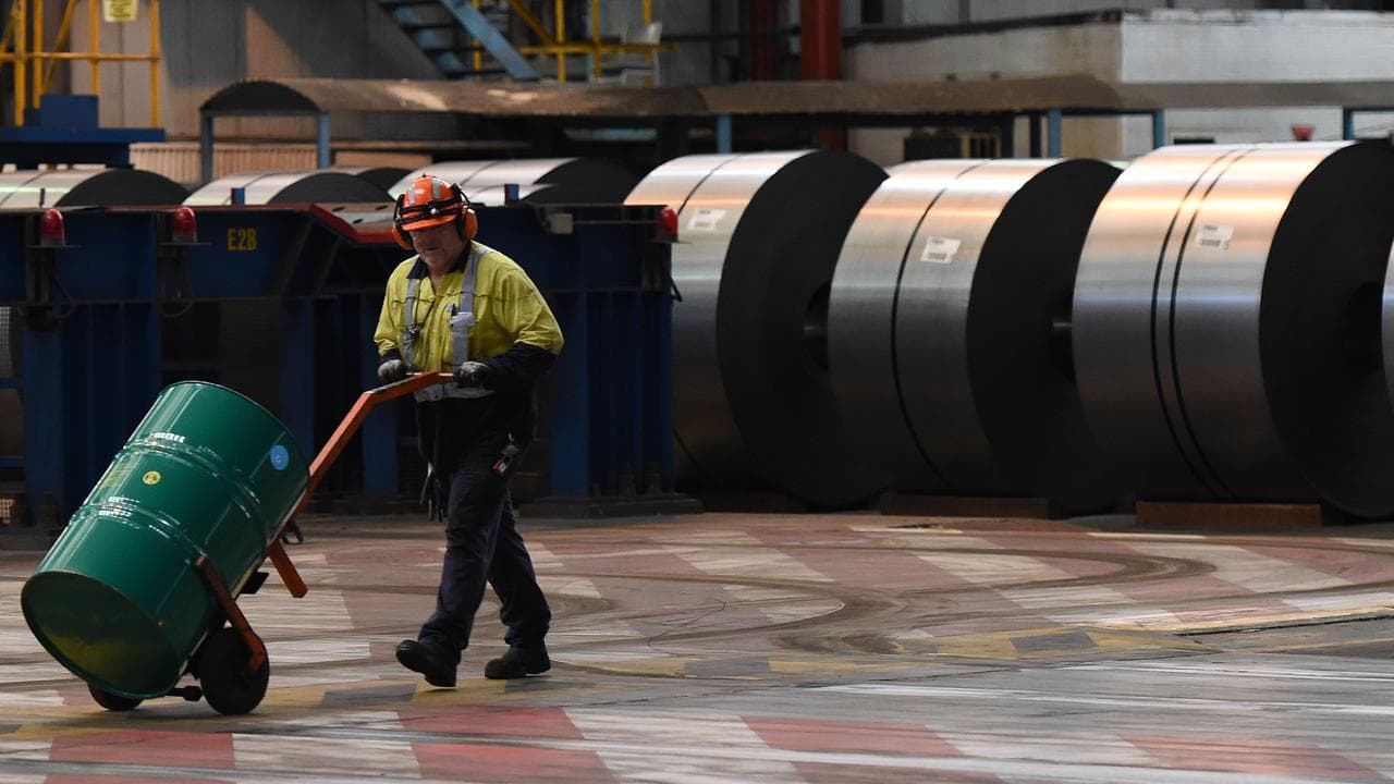 A worker at a steel plant (file image)