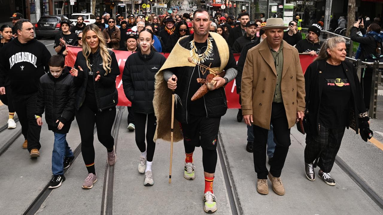 Travis Lovett on the final day of his walk (file image)