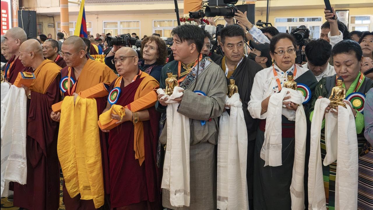 Devotees celebrate the 90th birthday of the Dalai Lama in Dharamshala