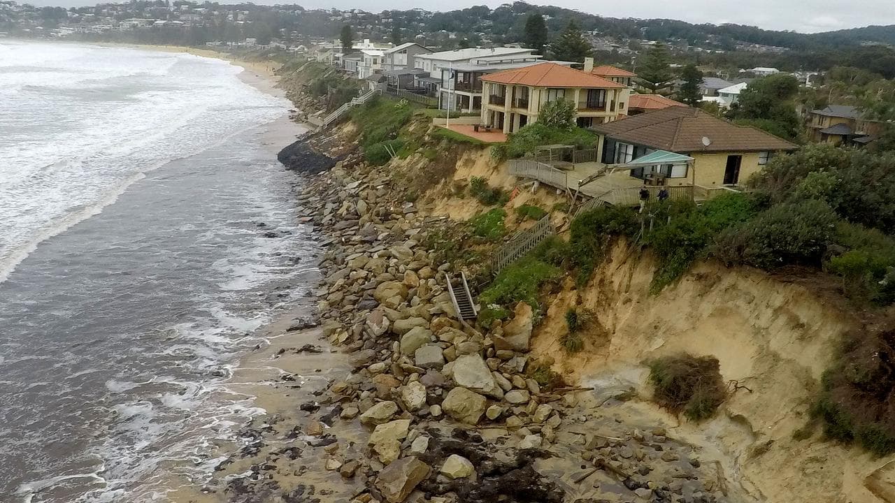 Homes endangered by severe erosion from storms in 2020
