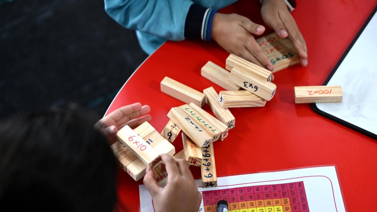 Students during a mathematics class (file image)