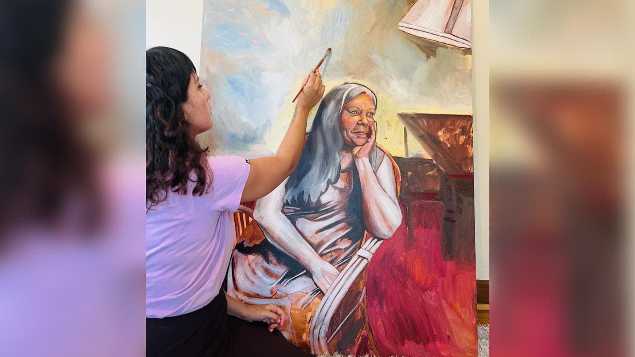 Wiradjuri artist Brandi Salmon