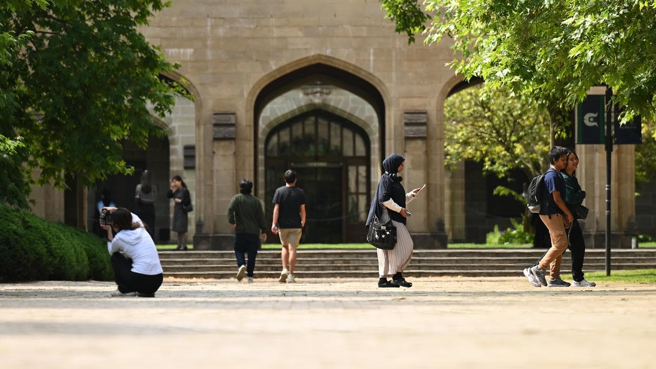 Students at Melbourne University (file image)