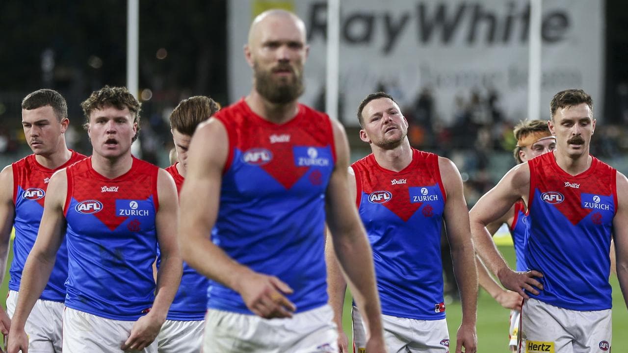 Disappointed Melbourne players.