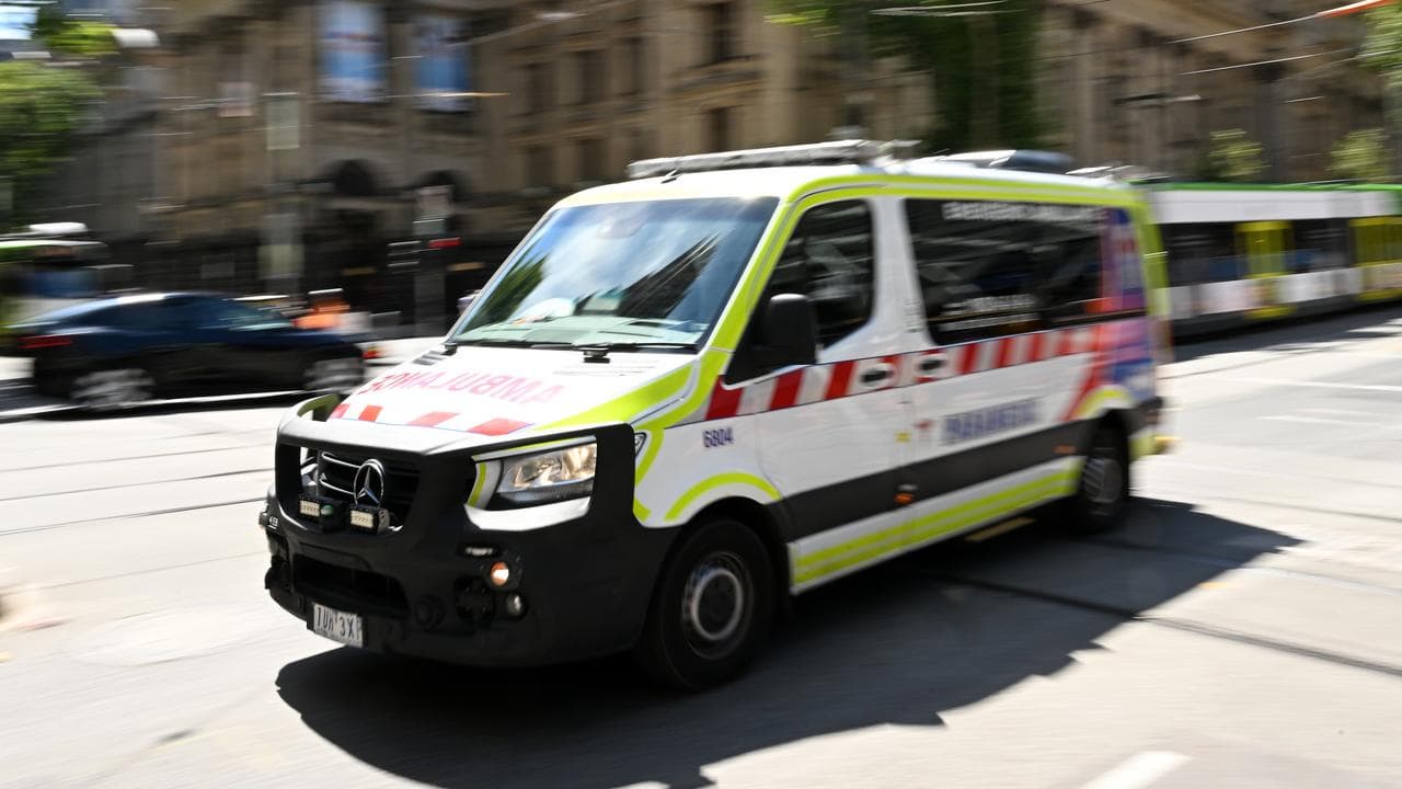 An ambulance is seen in Melbourne