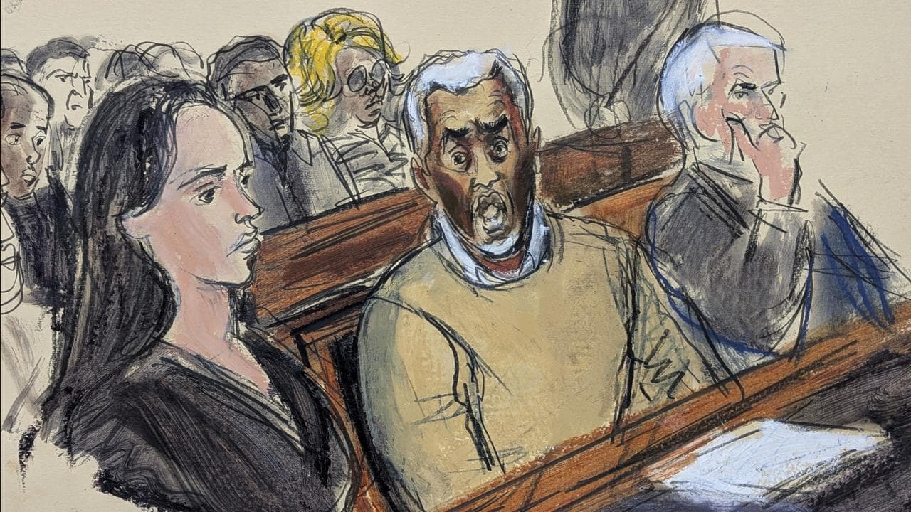 Courtroom sketch of Sean "Diddy" Combs