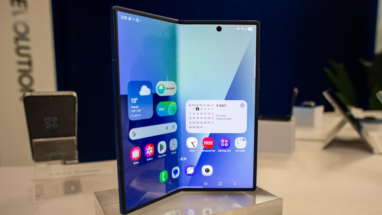 A Samsung Galaxy Z Fold7 smartphone