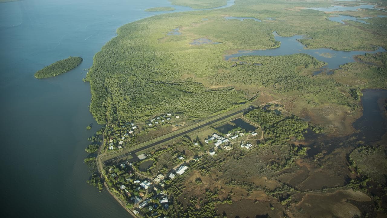 Saibai Island community from the air
