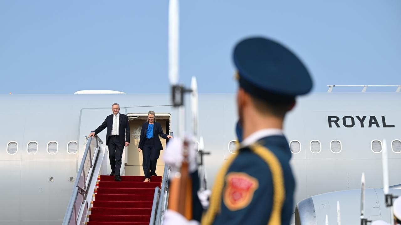 Prime Minister Anthony Albanese arrives in Beijing