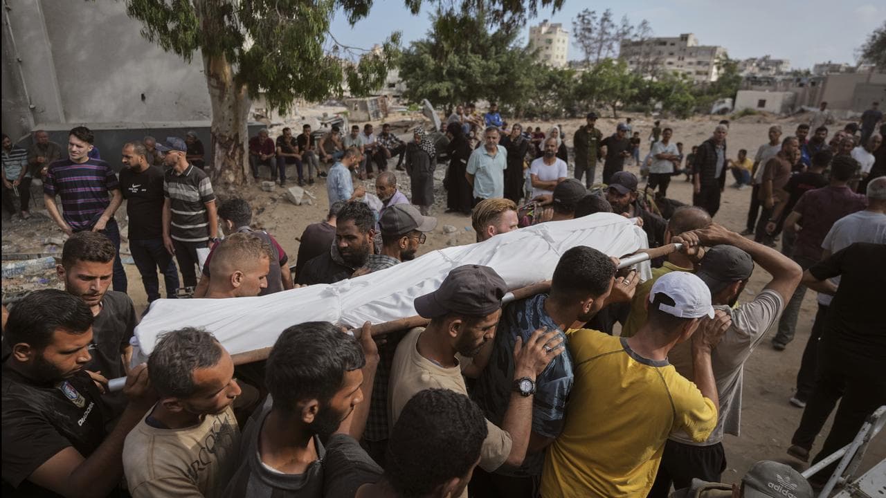 Body of a man who was killed while heading to an aid hub in Gaza