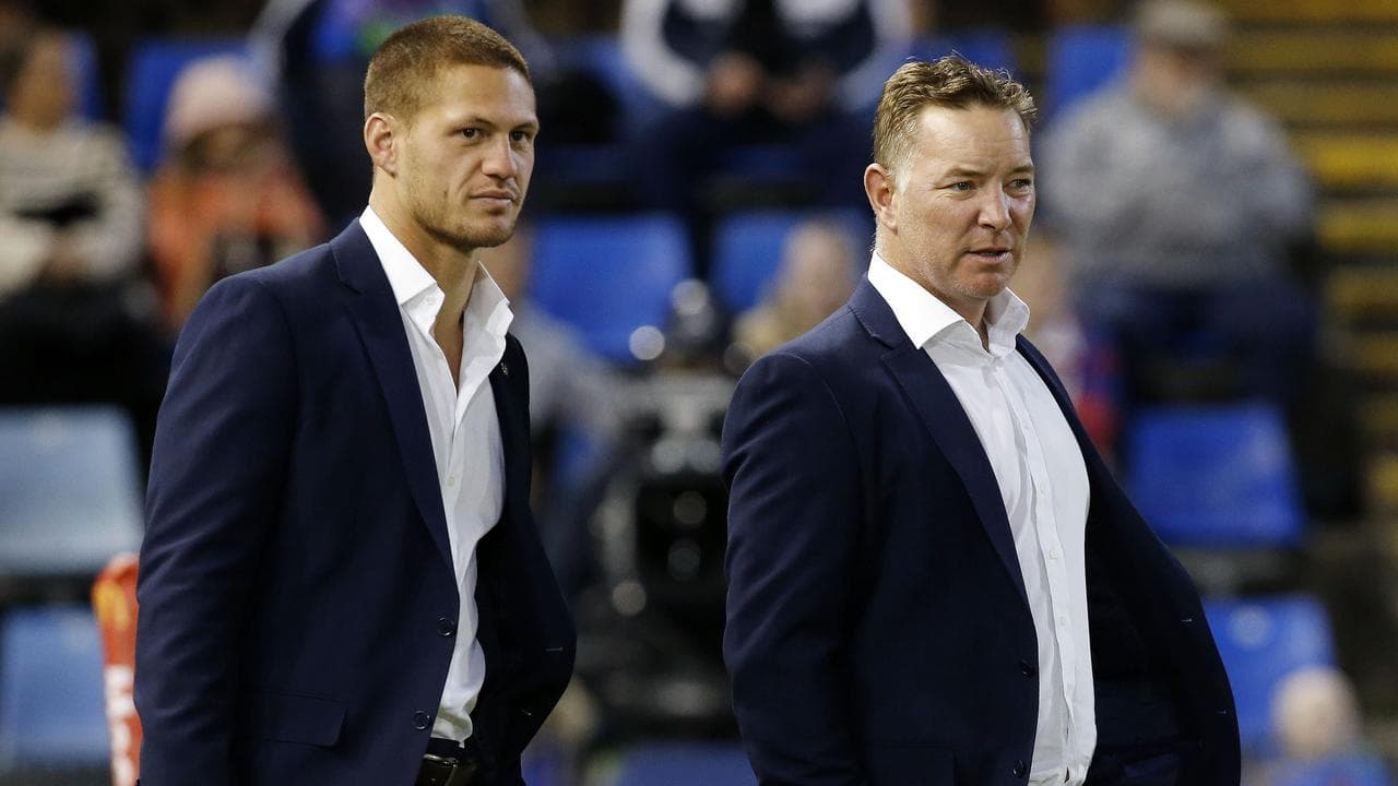(L-R) Kaylan Ponga and Adam OโBrien.