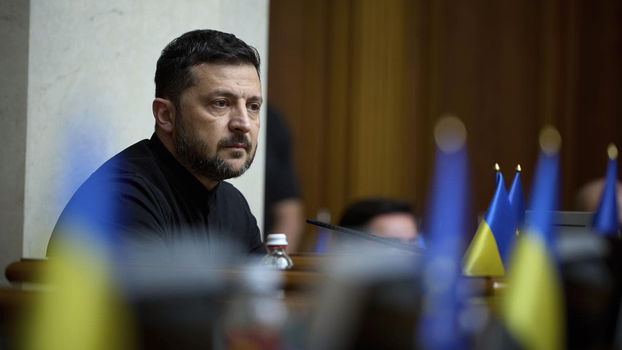 President of Ukraine Volodymyr Zelenskiy in parliament